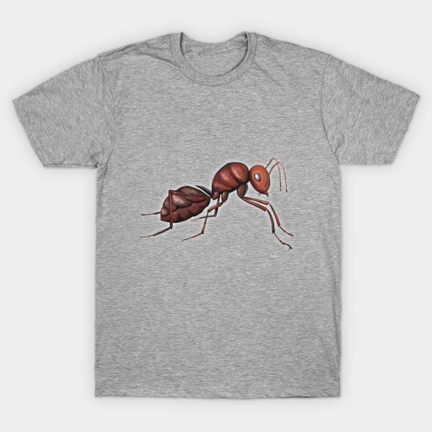 Red ant T-Shirt by Bwiselizzy